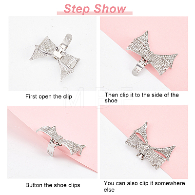 Alloy Rhinestone Shoe Decorations DIY-FG0003-79P-1