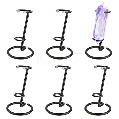 6Pcs Alloy Crystal Sphere Display Stands DJEW-DC0001-23EB-1