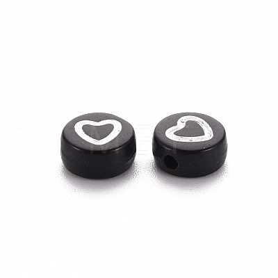 Opaque Black Acrylic Beads MACR-Q242-001-1