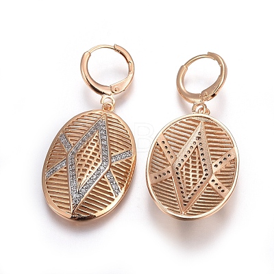 Brass Micro Pave Cubic Zirconia Jewelry Sets SJEW-F189-06KCG-1