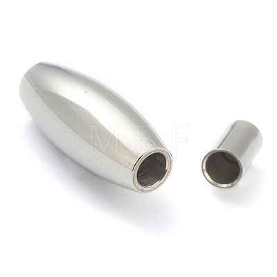 304 Stainless Steel Magnetic Clasps with Glue-in Ends STAS-O148-05B-P-1