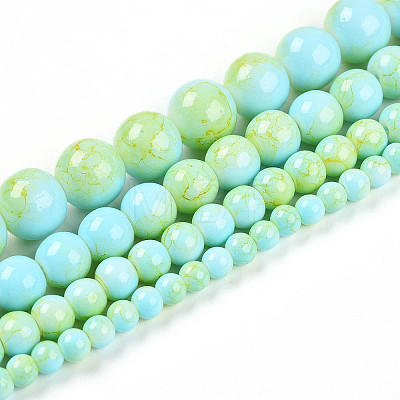 Baking Painted Glass Beads Strands DGLA-N003-10mm-C04-1