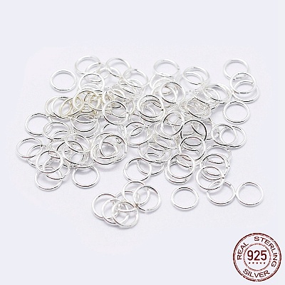 925 Sterling Silver Saw Cut Open Jump Rings STER-F036-02S-0.9x9mm-1