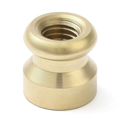 Golden Tone Round Wax Seal Brass Stamp Heads AJEW-M040-01G-O-1