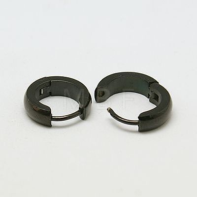 Personalized Unisex 304 Stainless Steel Huggie Hoop Earrings EJEW-G121-47-4-1