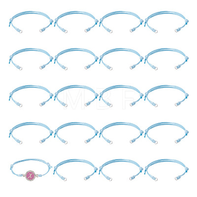 20Pcs Adjustable Korean Waxed Polyester Cord Bracelet Making BJEW-TAC0051-09-1