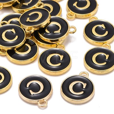 Golden Plated Alloy Charms X-ENAM-S118-02C-1