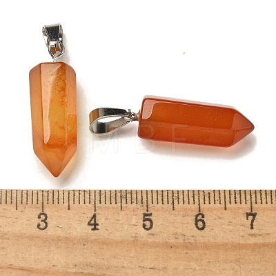 Natural Red Agate(Dyed & Heated) Pendants G-Z067-07P-16-1