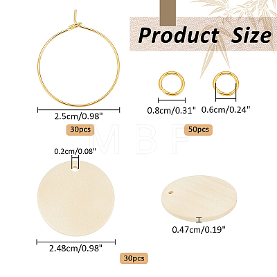  DIY Blank Flat Round Wine Glass Charms Making Kit DIY-NB0010-31-1