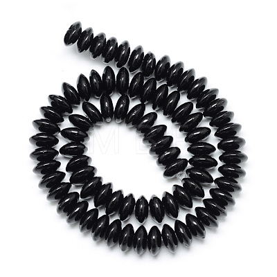 Synthetic Black Stone Bead Spacer Strands X-G-R359-3x6-01-1-1