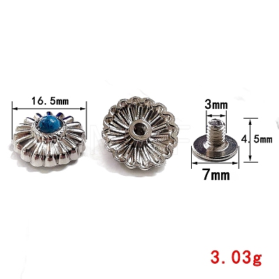 Tibetan Style Alloy Decorative Rivets PW-WG40356-05-1