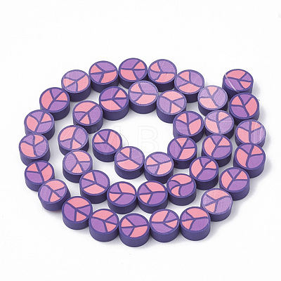 Handmade Polymer Clay Beads Strands CLAY-N001-01A-1