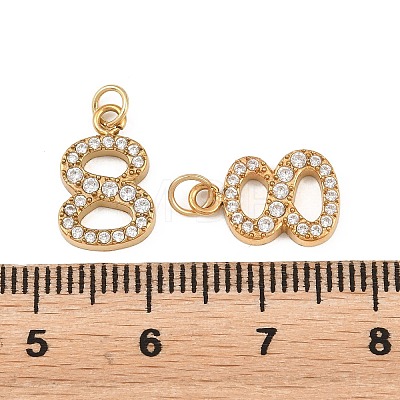 304 Stainless Steel Rhinestone Pendants STAS-N133-03I-G-1