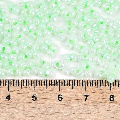 Opaque Colours Luster Glass Seed Beads SEED-K010-04C-1