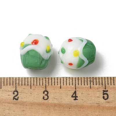 Handmade Lampwork Bumpy Beads LAMP-M022-01E-1