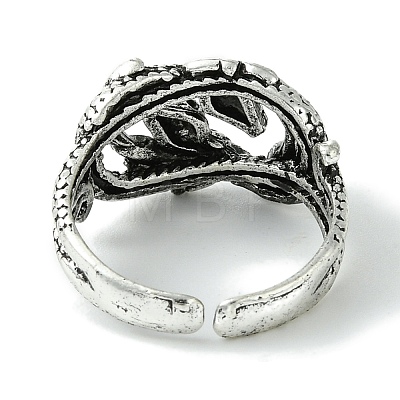 Snake Alloy Open Cuff Rings RJEW-K275-86AS-1