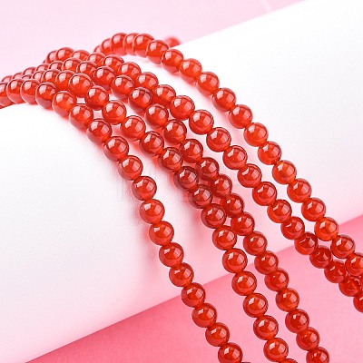 Natural Carnelian Beads Strands G-C076-4mm-2A-1