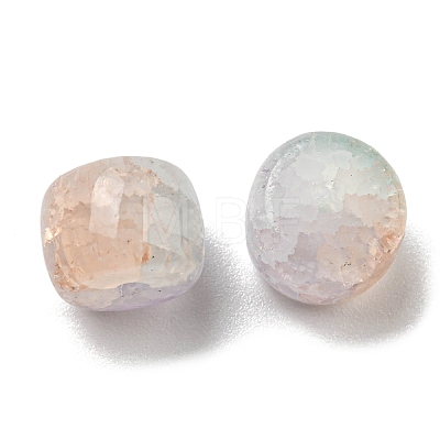Transparent Crackle Glass Beads Strand GLAA-D012-01B-1