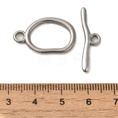 Non-Tarnish 304 Stainless Steel Toggle Clasps STAS-Q324-09P-1