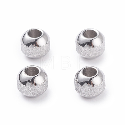 Textured 304 Stainless Steel Beads STAS-P306-01C-P-1