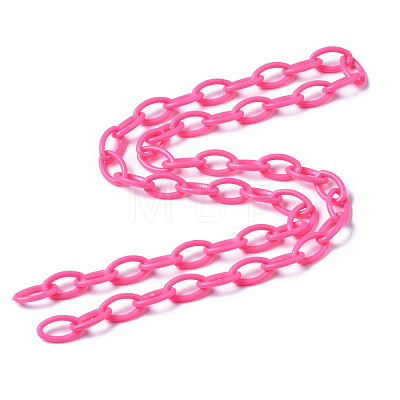 Handmade Opaque Acrylic Cable Chains KY-N014-001H-1