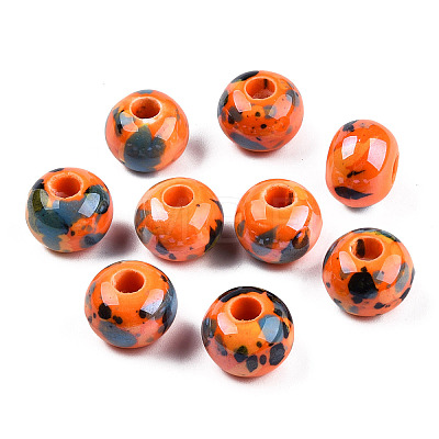 Handmade Porcelain European Beads X-OPDL-Q099-8-1