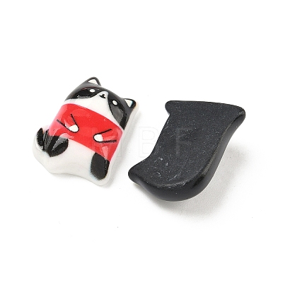 Animal Theme Opaque Resin Cabochons RESI-C071-01-1