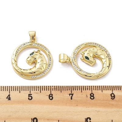 Brass Micro Pave Cubic Zirconia Pendants KK-Z098-01G-01-1