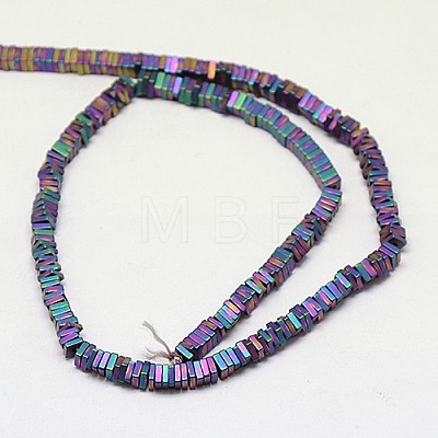 Electroplate Non-magnetic Synthetic Hematite Heishi Beads Strands G-J171B-3x3mm-01-1