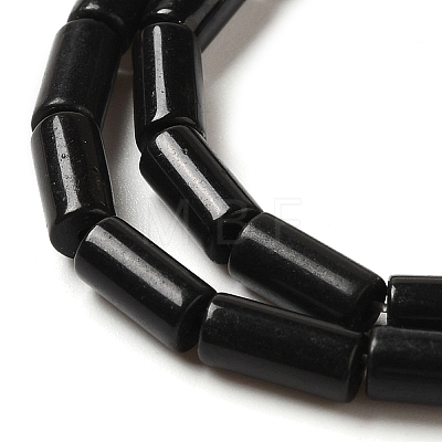 Natural Black Stone Beads Strands G-B091-A16-01-1