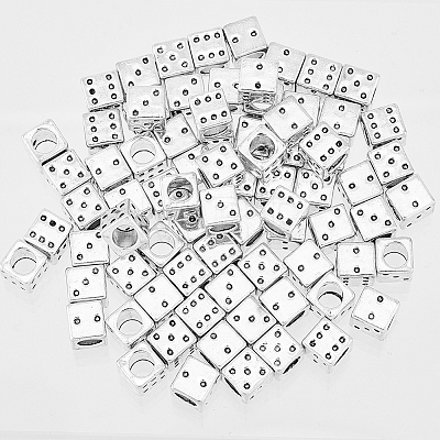 100Pcs Tibetan Style Alloy European Beads TIBE-DC0001-02-1