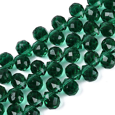 Transparent Glass Beads Strands GLAA-Q116-01A-B12-1