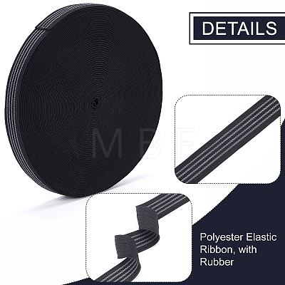 Polyester Elastic Ribbon EW-WH0003-08-1