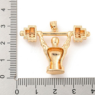 Brass Micro Pave Cubic Zirconia Pendants KK-P250-11G-1