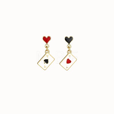 Alloy Enamel Clip-on Earrings FS-WG33BF3-02-1
