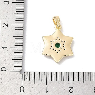 Brass Micro Pave Cubic Zirconia Pendants KK-Q030-04A-G-1