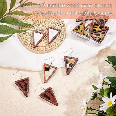 Olycraft 12Pcs 6 Style Eco-Friendly Cowhide Leather Pendants FIND-OC0001-92-1