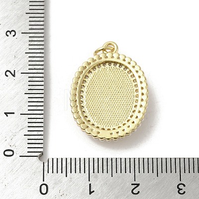 Brass Pave Shell Pendants KK-I708-19A-G-1