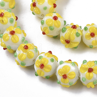 Handmade Lampwork Beads Strands LAMP-N021-001G-1