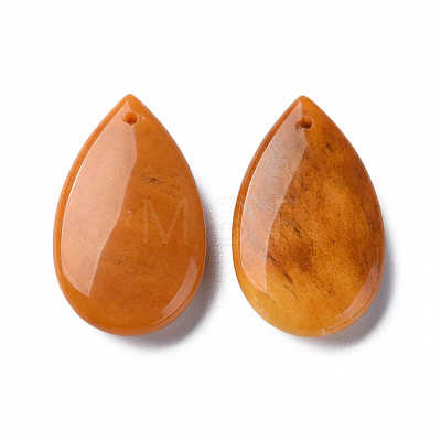 Natural Yellow Jade Pendants G-N0326-86-1