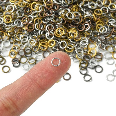 1200Pcs 6 Colors Iron Open Jump Rings IFIN-YW0003-04-1