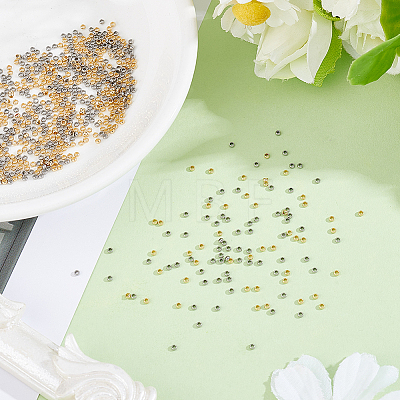 800Pcs 2 Colors 304 Stainless Steel Spacer Beads STAS-BBC0009-75A-1