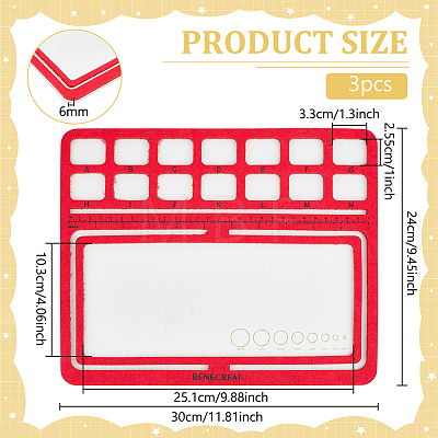 Felt Bead Design Board LS-DIY-WH0419-98A-02-1