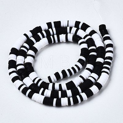 Handmade Polymer Clay Beads Strands CLAY-R089-4mm-086-1