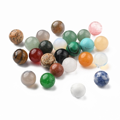 Natural & Synthetic Gemstone Stone Beads X-G-S117-10mm-M-1