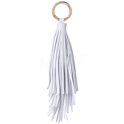 1Pc PU Leather Tassel Pendant Keychains FIND-CL0002-41B-1