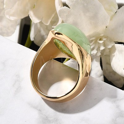 Resin Horse Eye Finger Rings RJEW-R006-01G-04-1