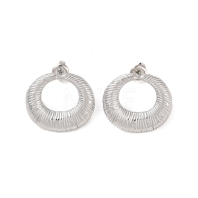 Ring 304 Stainless Steel Stud Earrings for Women EJEW-L272-009P-1