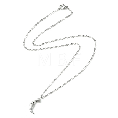 Non-Tarnish 304 Stainless Steel Pendant Necklace for Women NJEW-JN04387-03-1