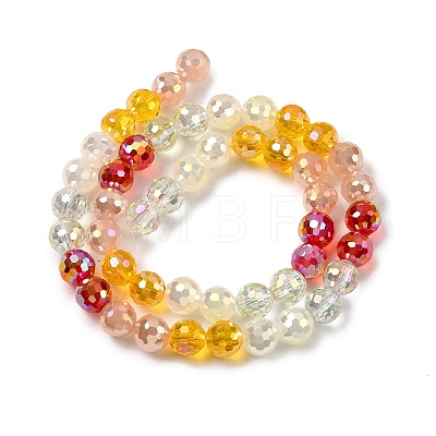 Electroplate Glass Beads Strands EGLA-D300-06-8mm-09-1